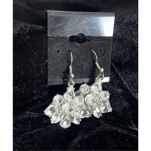 Rhinestone Dangle Earrings - Picture 1 of 5